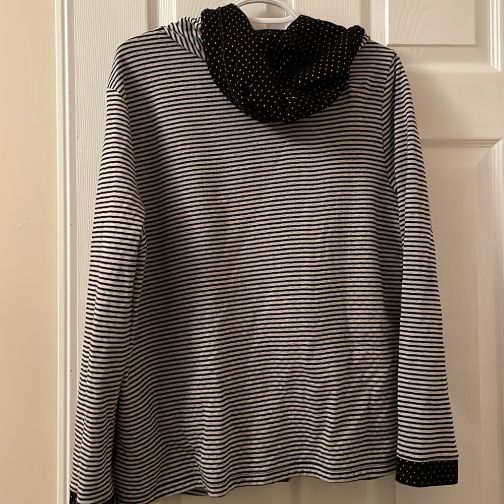 Womens Olsen zippered hoody 55% cotton, 45% polyester. Navy/white. Size 14 - Picture 7 of 7